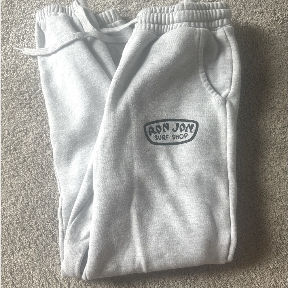 Light grey Ron Jon surf shop sweat pants size small.